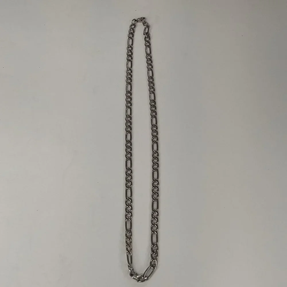 Chisel Figaro Chain Stainless Steel Necklace Link Unisex Gift Minimalist Preppy